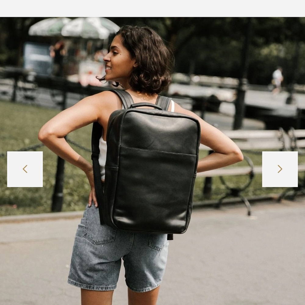 NWT Parker Clay Black Leather Backpack